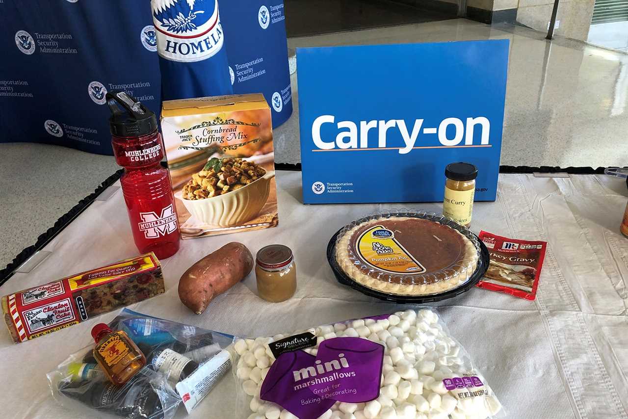 TSA carry-on Thanksgiving food