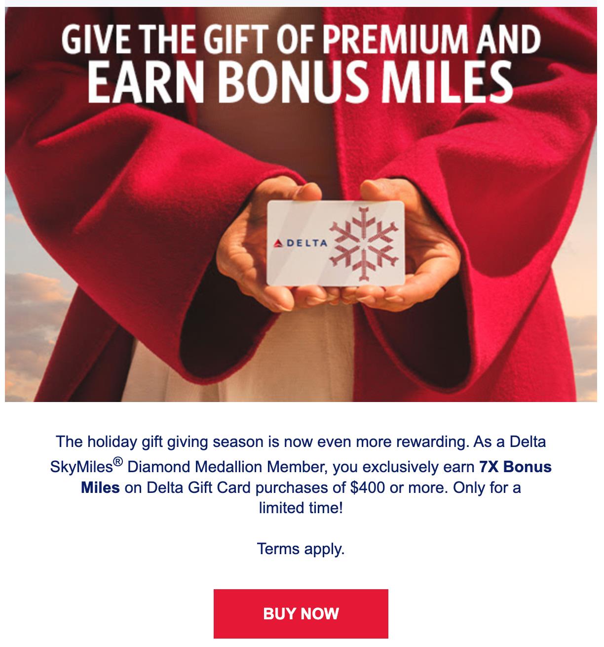 Delta bonus miles