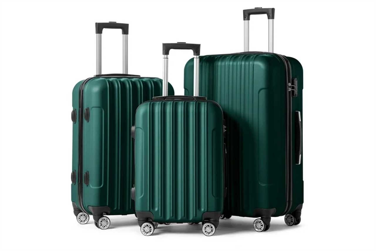 green suitcases