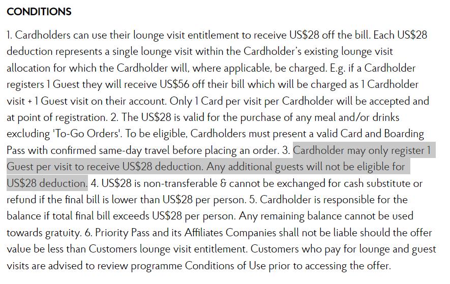 Priority Pass terms