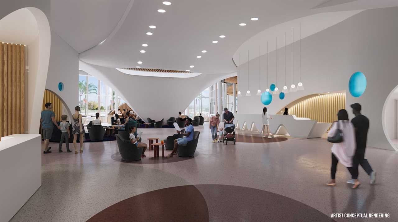 Artist rendering of resort lobby Universal