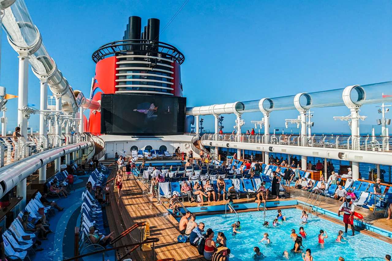 Disney Dream pool deck.