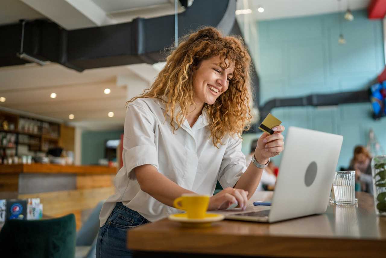 Woman using a laptop