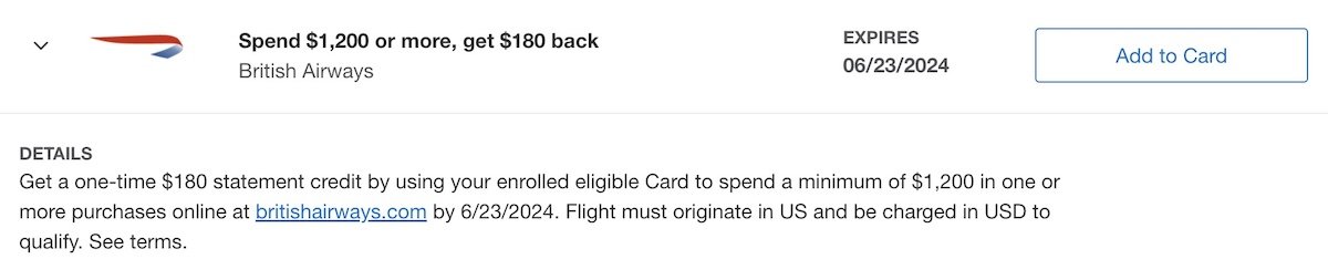 Save On British Airways Flights With Amex Offers (Targeted)